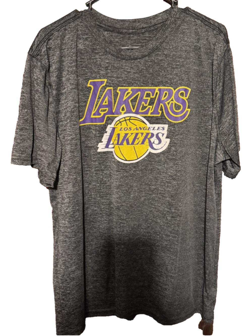 Los Angeles Lakers Unk Men Size L ? Gray Short Sleeve T-Shirt
